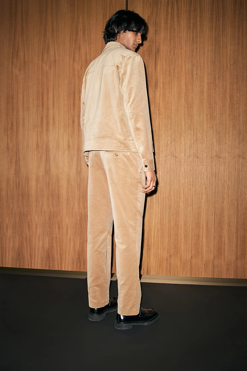 Regular Fit Velvet Pants