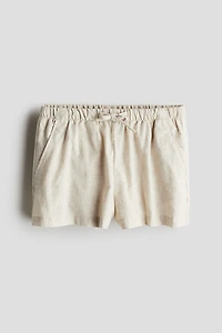 Linen-blend Pull-on Shorts