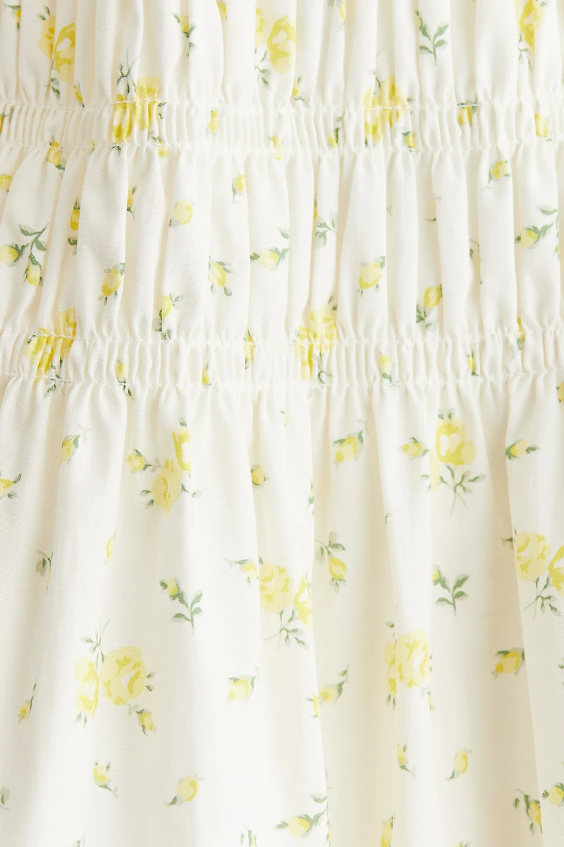 Smocked-Bodice Cotton Dress