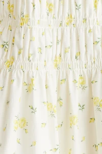 Smocked-Bodice Cotton Dress