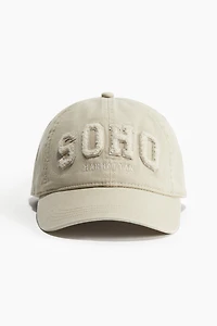 Motif-Detail Cotton Cap