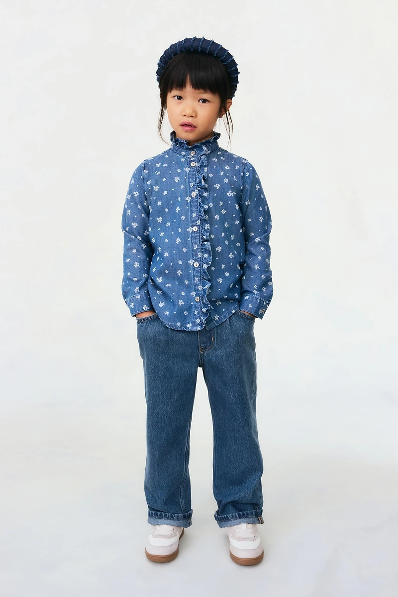 Jean à jambes larges