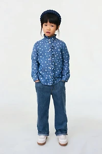 Jean à jambes larges