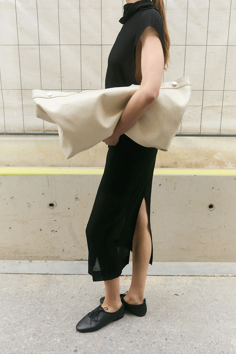 Jupe midi froissée