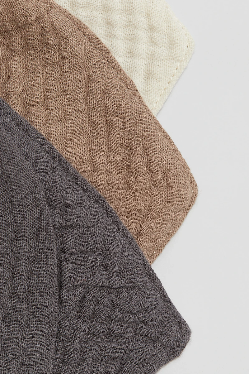 3-pack Cotton Muslin Bibs
