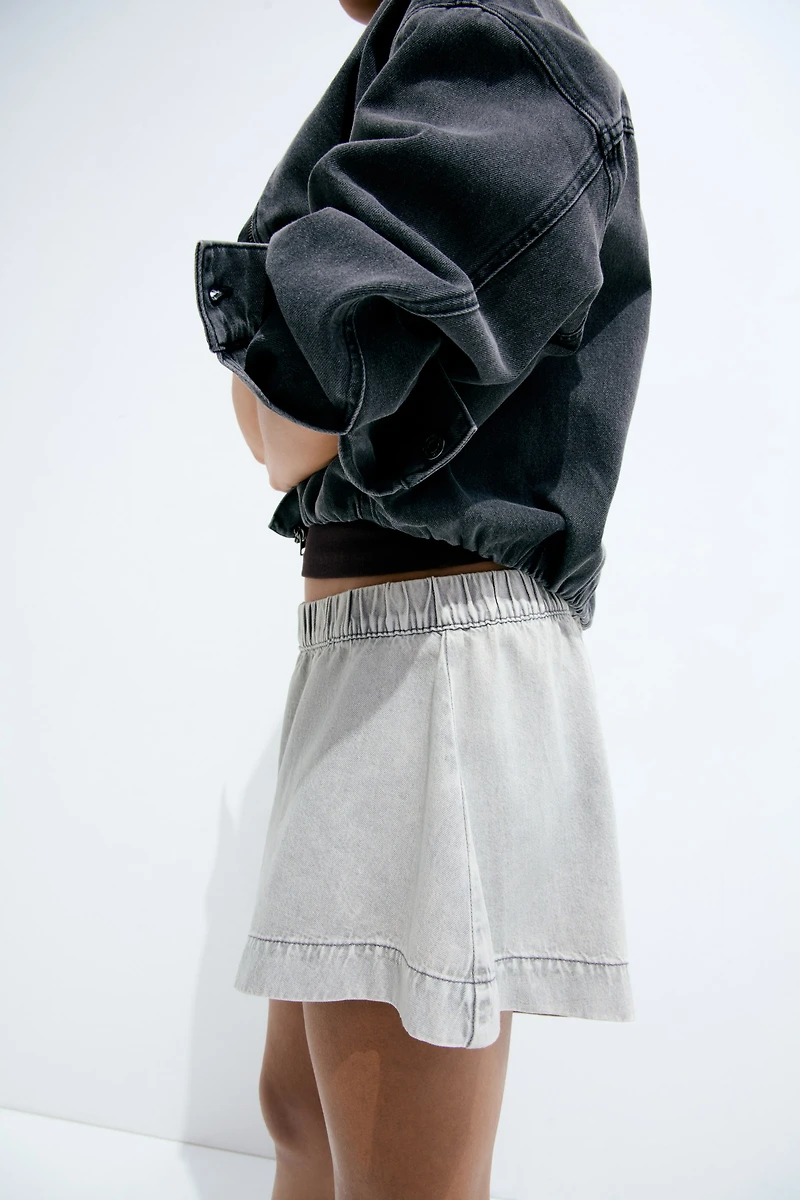 Denim Pull-On Shorts