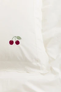 Housse de couette avec détail brodé