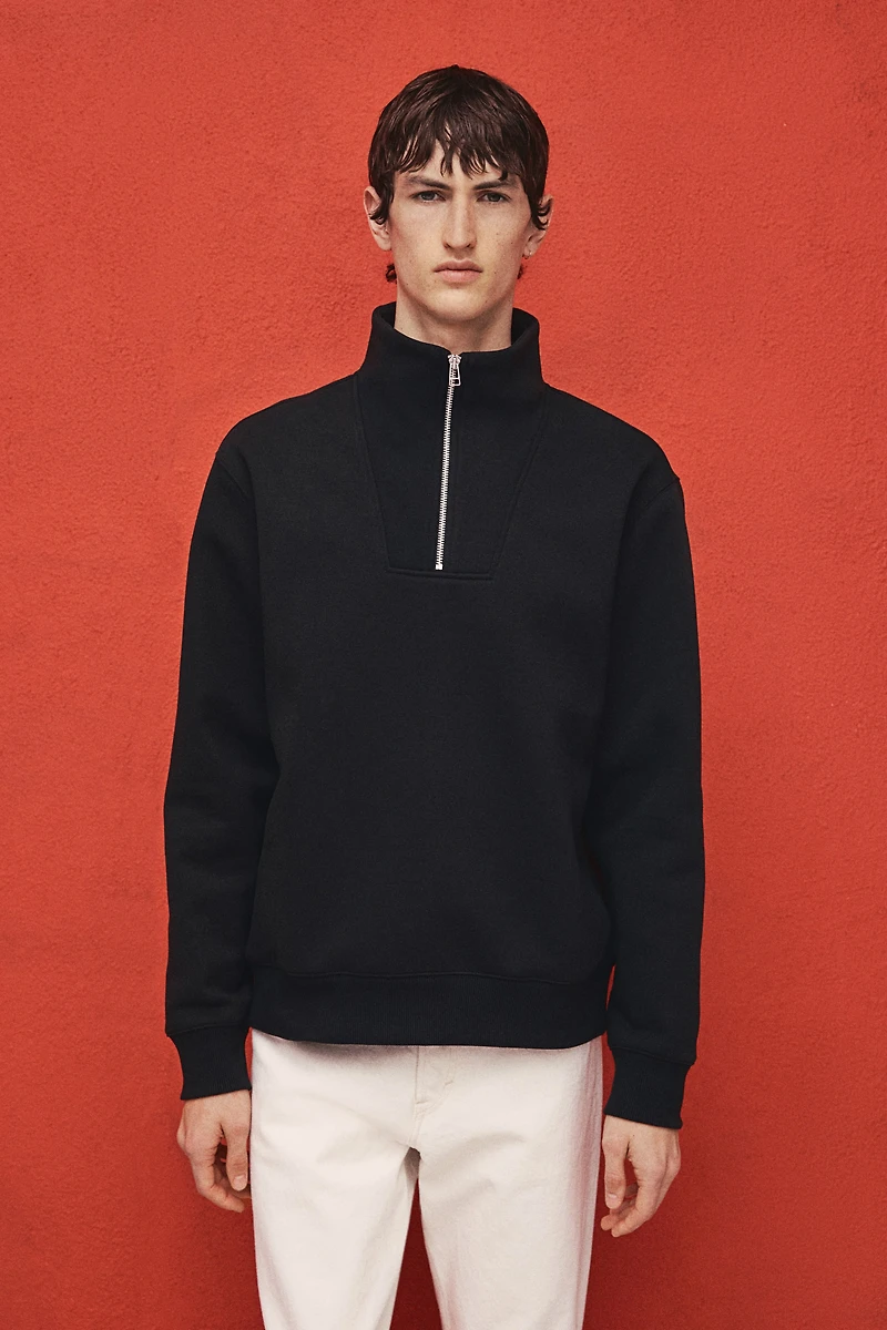 Regular Fit Half-Zip Sweatshirt
