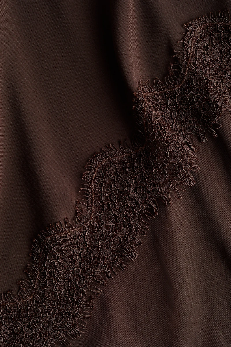 Jupe asymétrique en satin de viscose