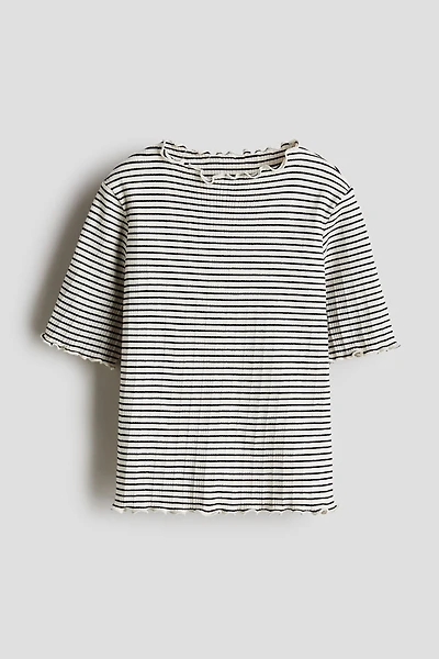 Haut en coton côtelé