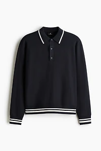 Relaxed-Fit Long-Sleeved Polo Shirt