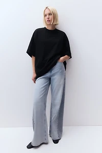 Oversized Short-Sleeved Sweatshirt
