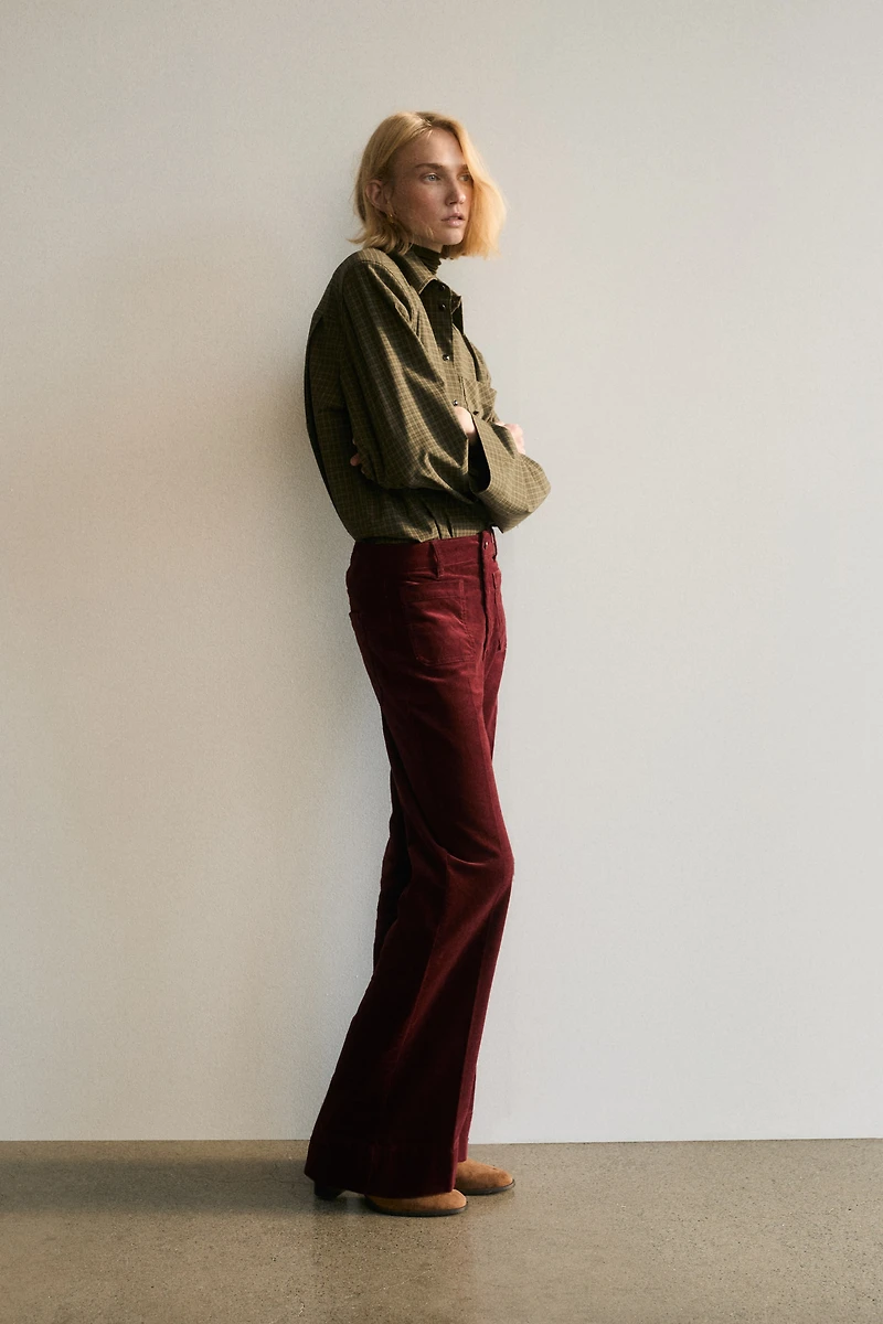 Flared Corduroy Pants