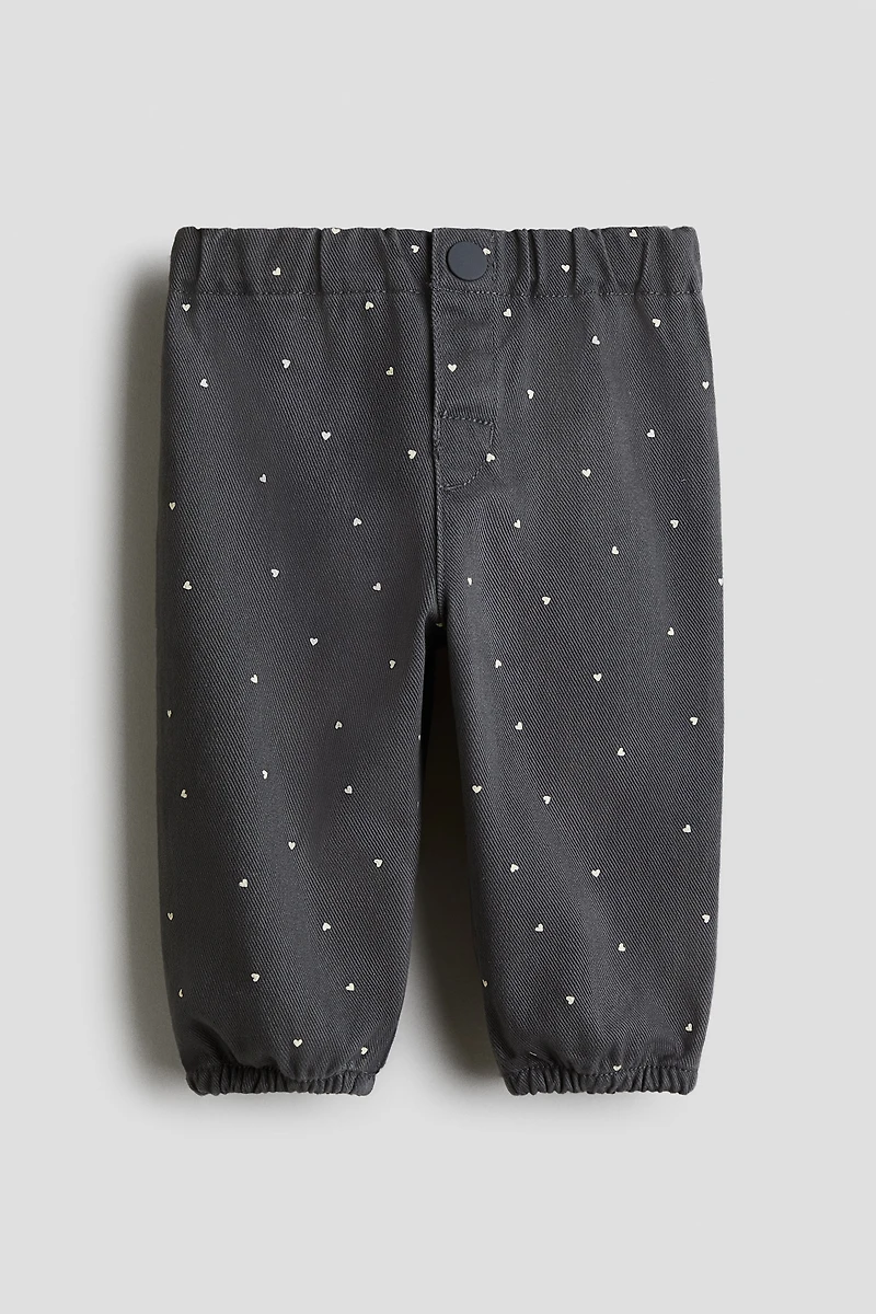 Printed Cotton Twill Pants