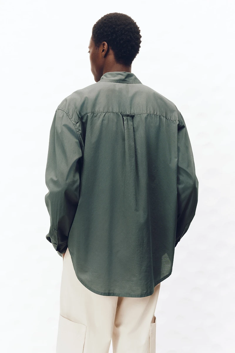 Loose-Fit Cotton Poplin Shirt