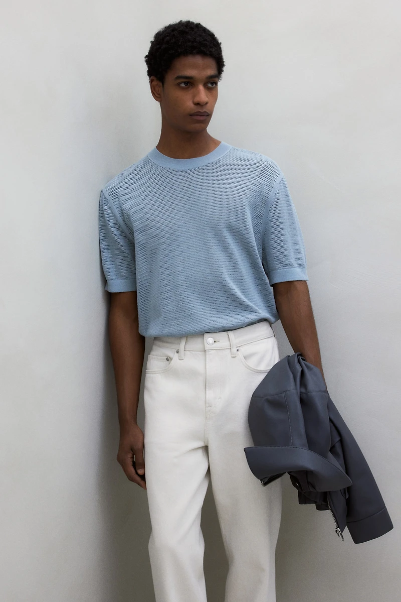 Regular Fit Hole-Knit T-Shirt
