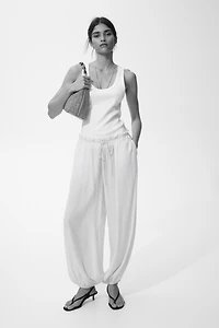 Balloon Pants with Drawstring