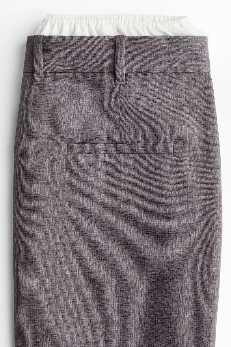 Double-Waistband Pencil Skirt
