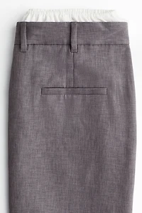 Double-Waistband Pencil Skirt
