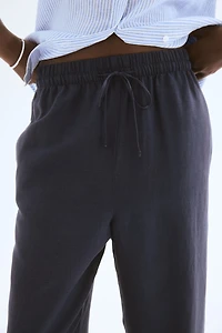 Linen-Blend Pants