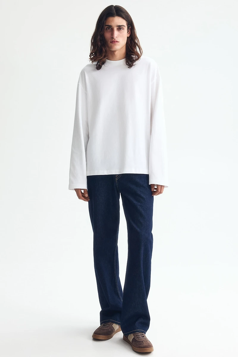 Oversized Long-Sleeved Jersey Shirt