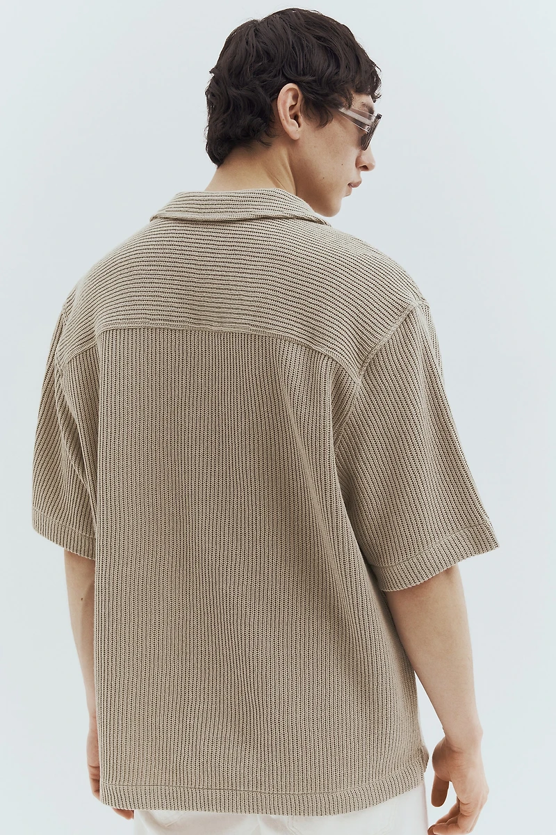 Loose Fit Ribbed Resort Shirt