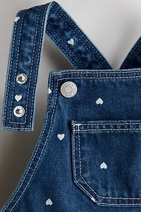 Salopette en denim imprimé