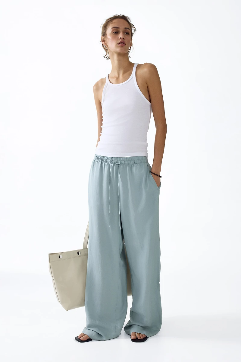 Linen-Blend Pants