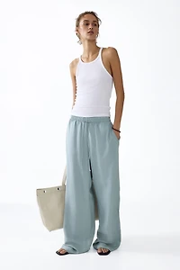 Linen-Blend Pants