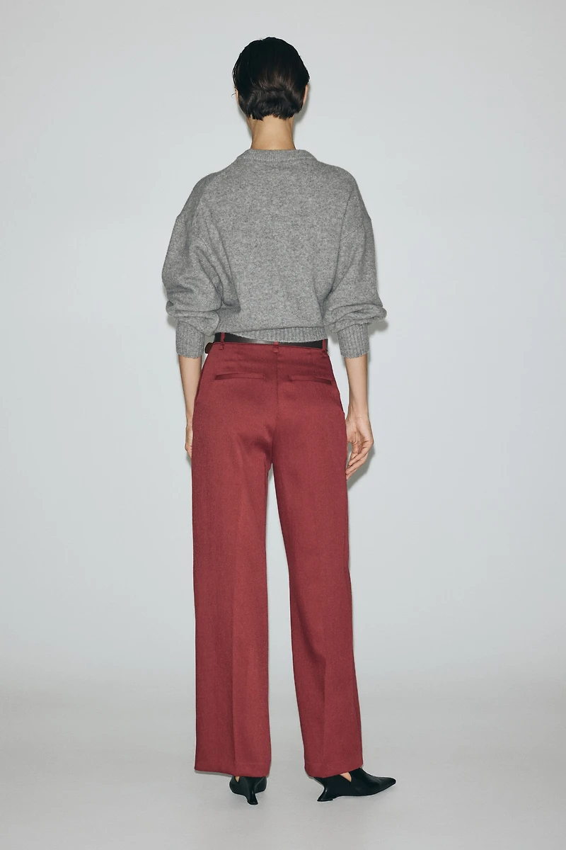 Wide-Leg Pants with Belt