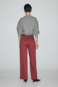 Wide-Leg Pants with Belt