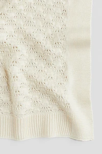 Pointelle Silk-Blend Baby Blanket