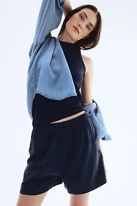 Linen-Blend Shorts