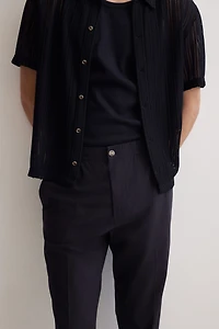 Pantalon court coupe classique en coton