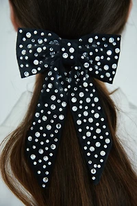 Embellished bow hair clip