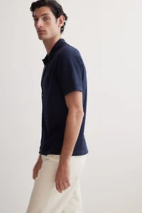 Regular-Fit Textured-Knit Shirt