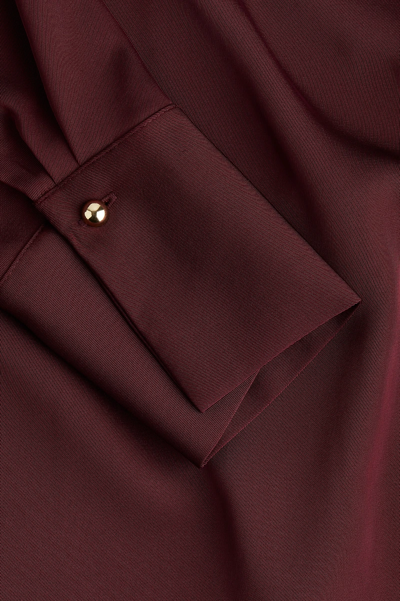 Draped Twill Dress