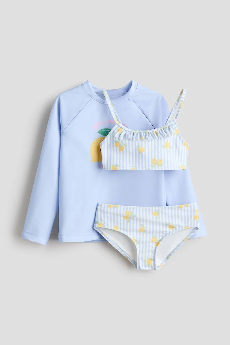 Two-Piece Swimsuit and Top Set