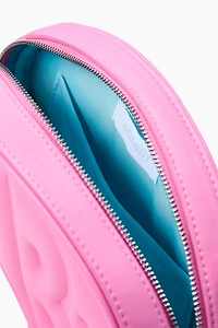 Embossed makeup bag