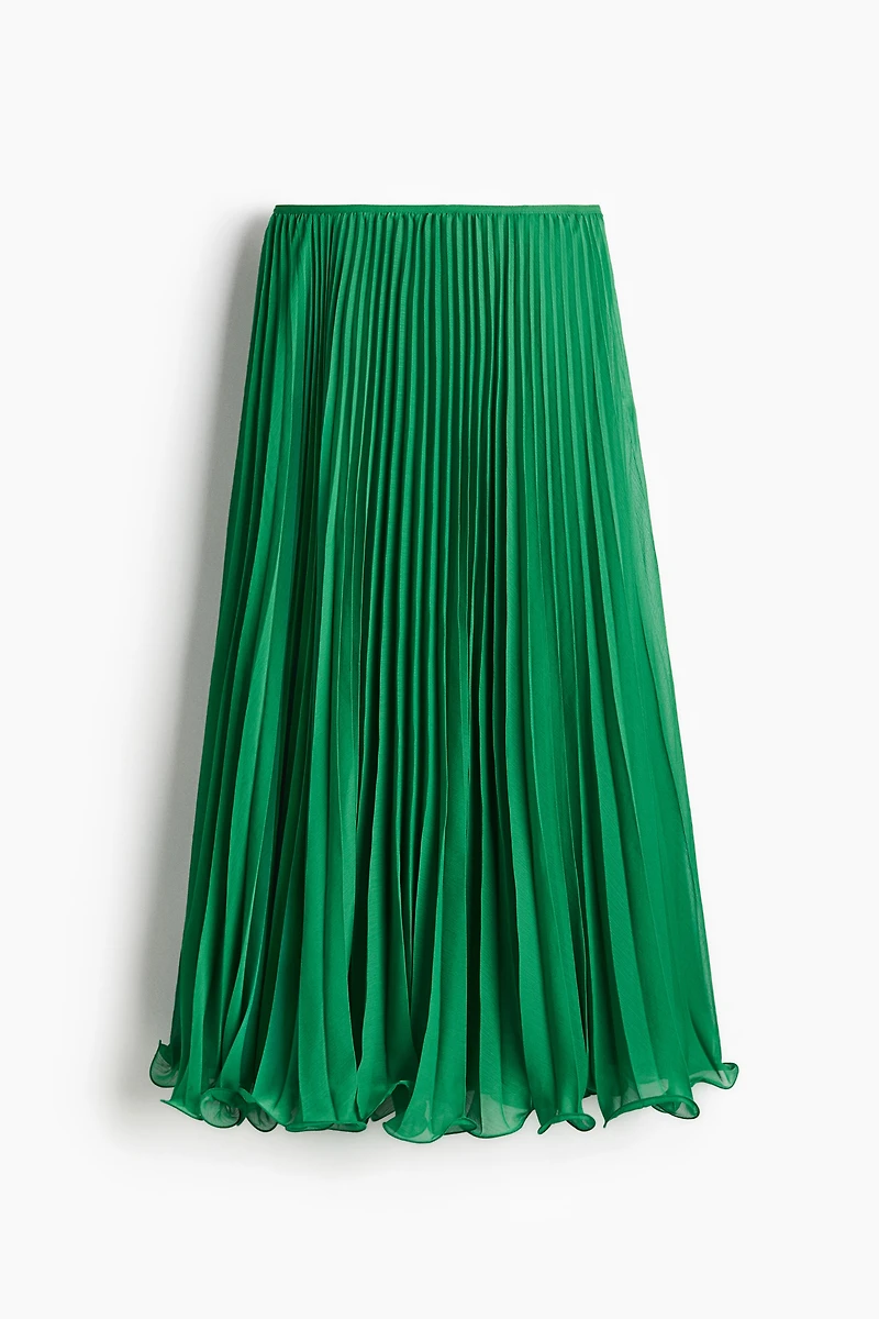 Sheer Pleated Skirt