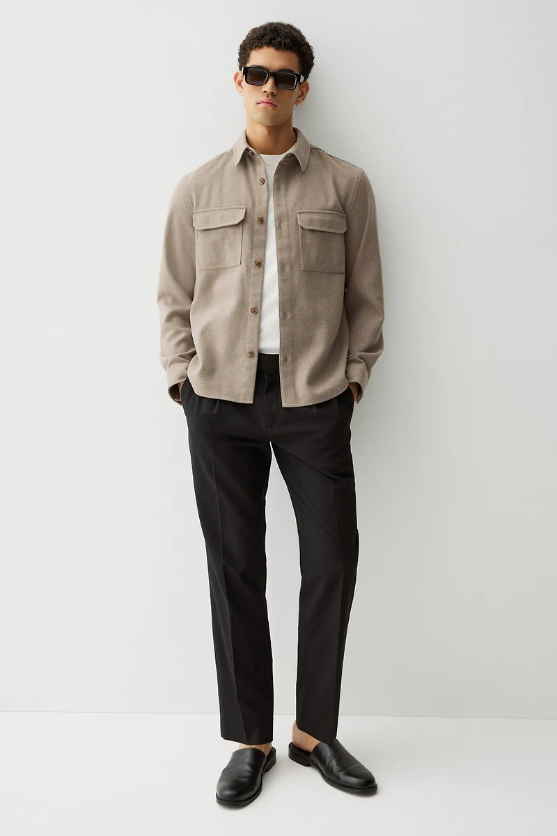 Regular Fit Felted Overshirt
