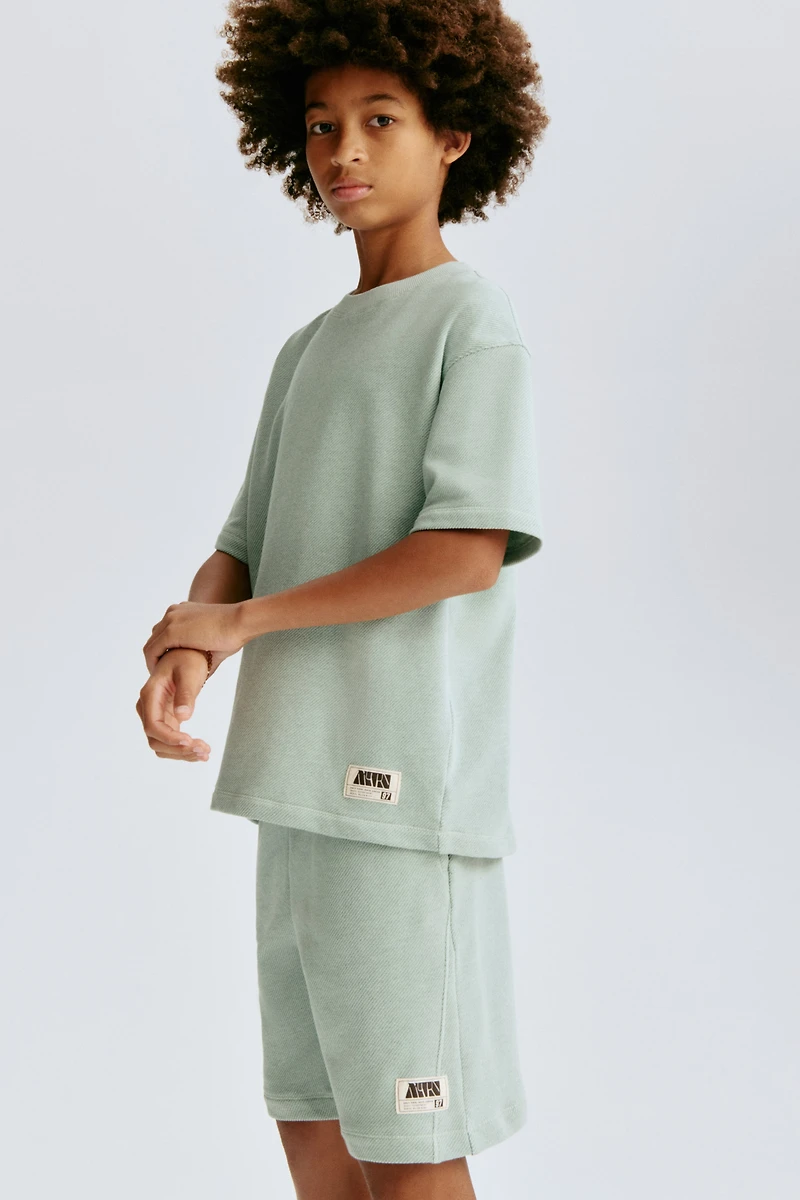 2-Piece Textured Jersey Set