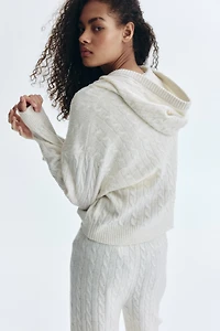 Gilet en tricot torsadé à fermeture éclair