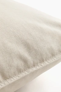 Housse de coussin en lin mélangé