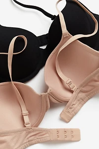 2-pack Padded Cotton T-shirt Bras
