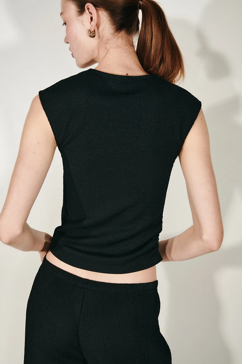 Haut en jersey texturé