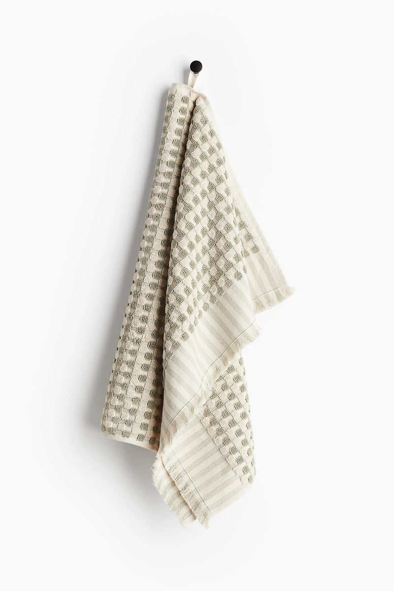 Patterned Cotton Terry Hand Towel