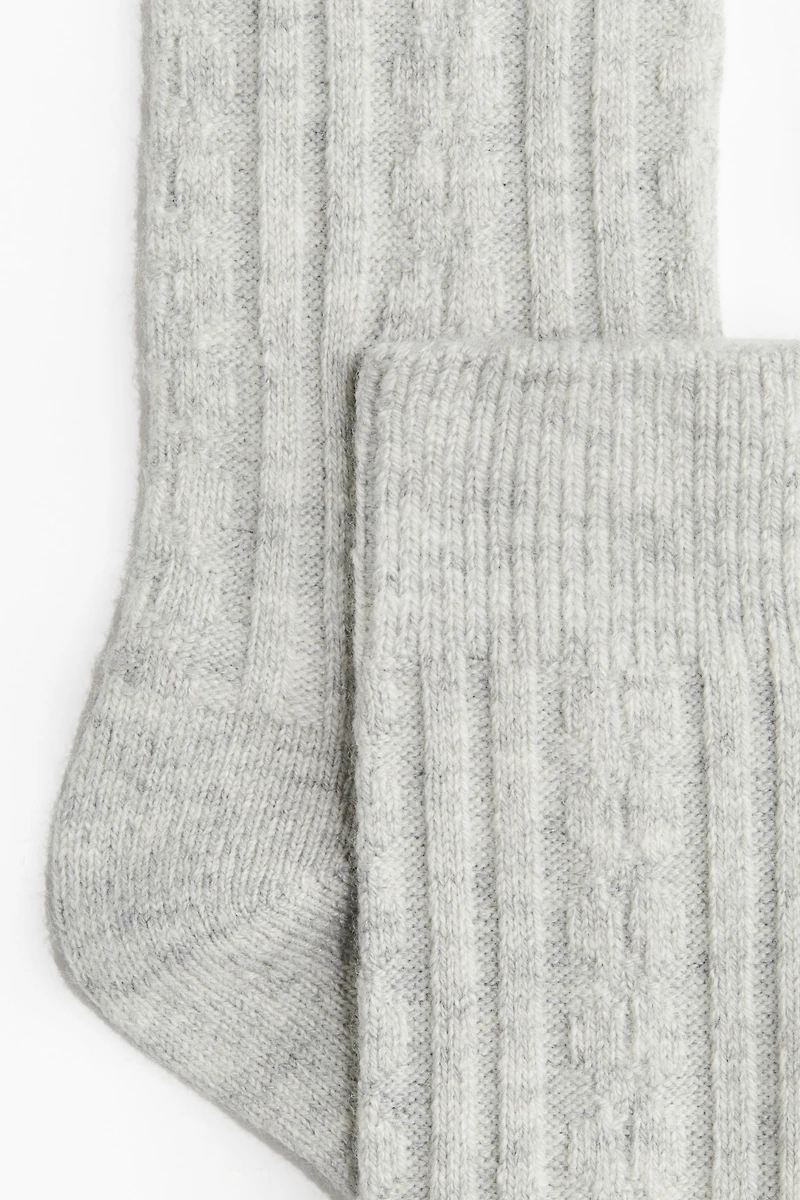 Mixed-Knit Socks