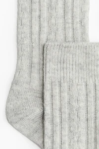 Mixed-Knit Socks