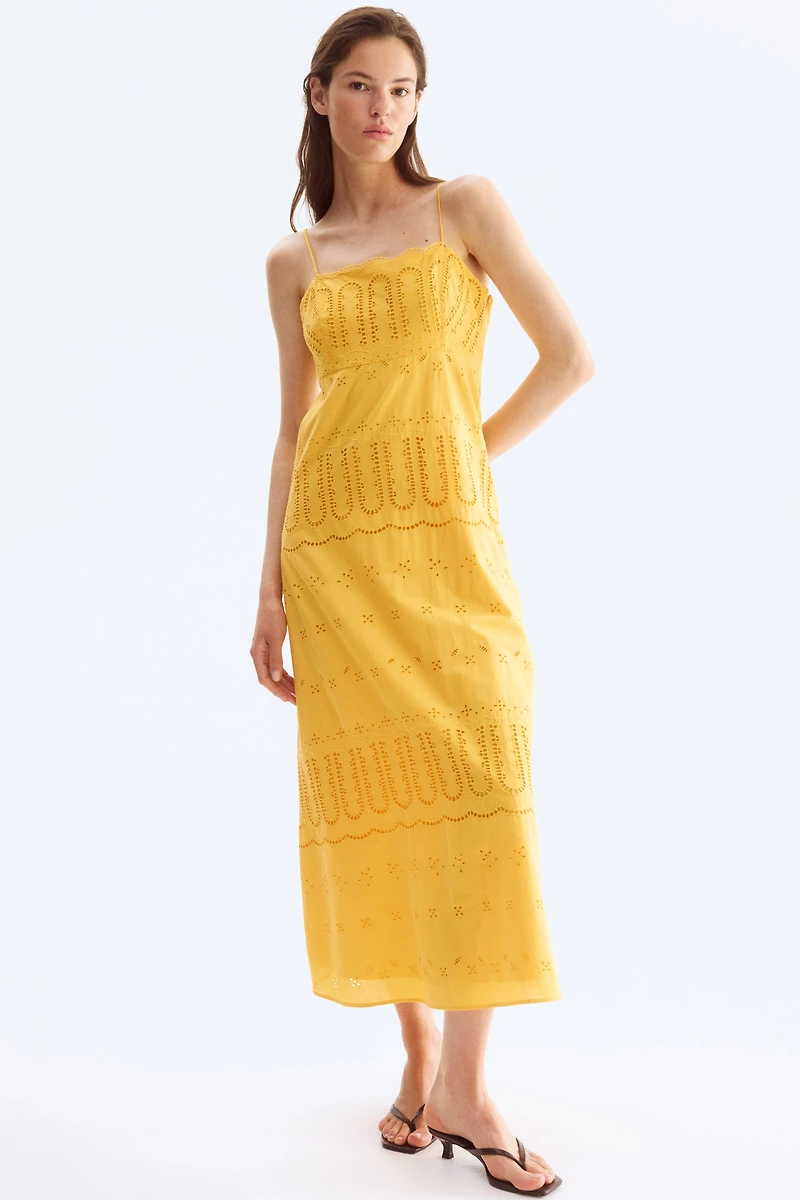 Eyelet-Embroidered Strappy Dress